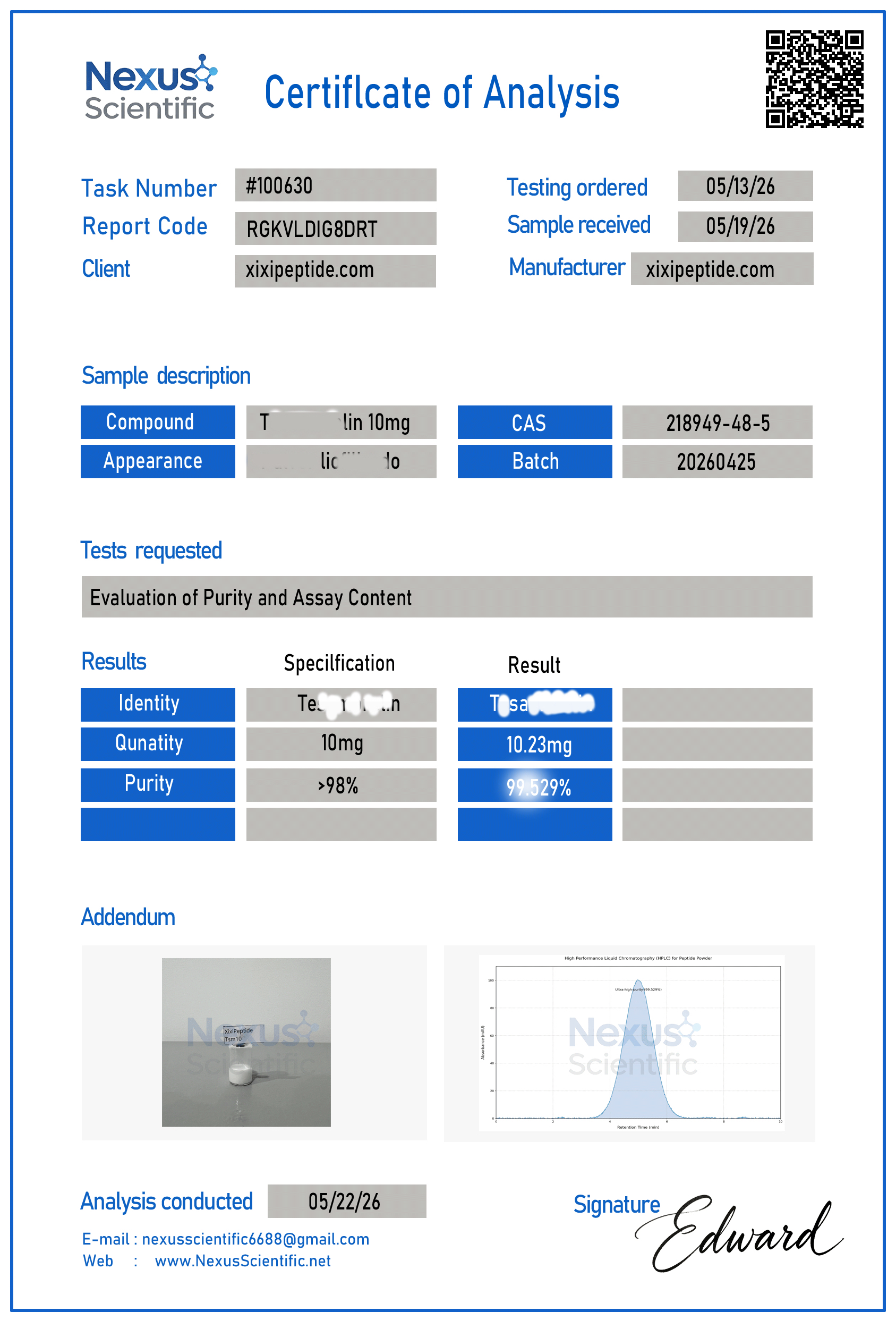 Endotoxin Test Sample