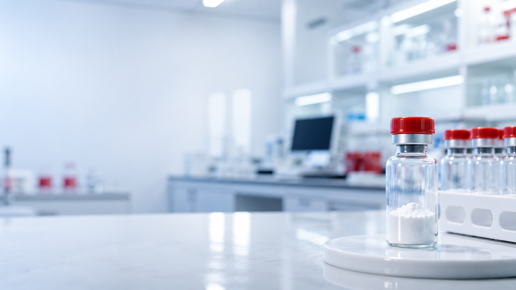 Peptide research laboratory hero visual