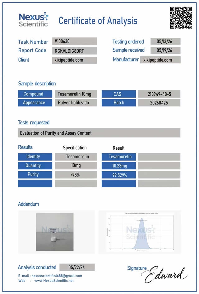 Certificate of Analysis example 05